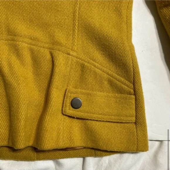 TRIBAL Marigold Wool Blend Jacket Coat Zippered with Satin Lining 6 - Picture 10 of 13